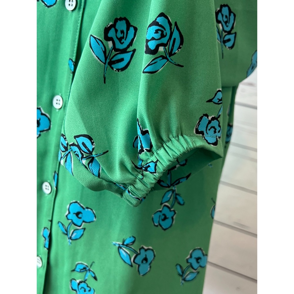Cabi blouse Sketchbook Floral Go-to Top Small Shirt 5891 Green #5891 Long Sleeve - Picture 2 of 9